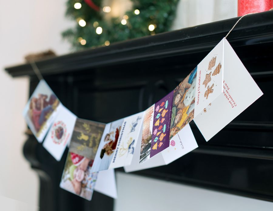 christmas card display ideas hanging mobile