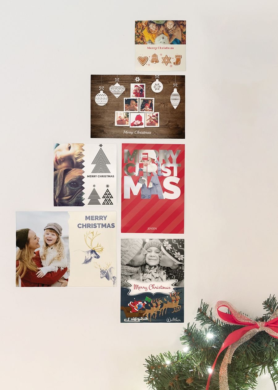 christmas card display ideas shapes