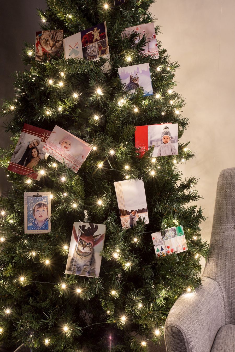 christmas card display ideas tree