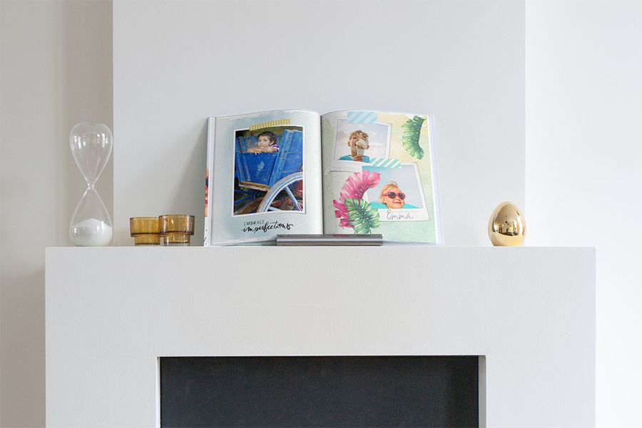 creative-ways-display-photo-books-fireplace