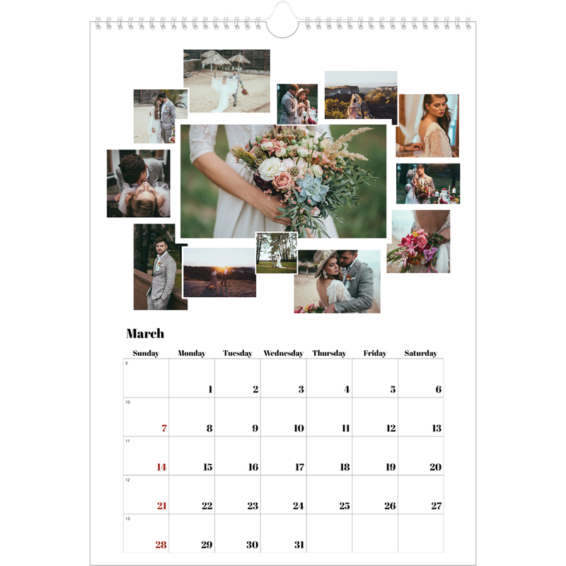 Collage shapes Calendar A3