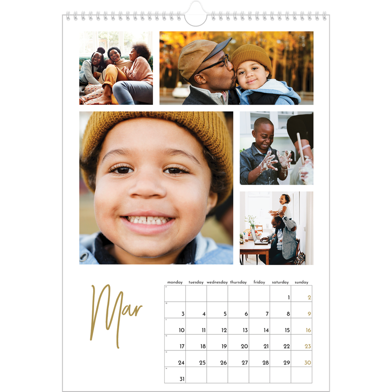Scribble text Calendar A3
