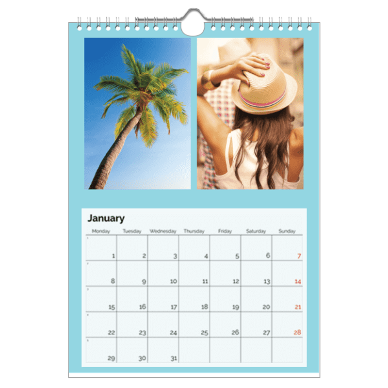 Bright and bold Calendar A4