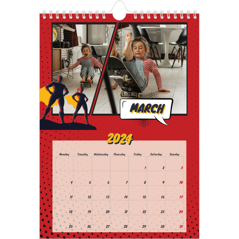 Comic book Calendar A4